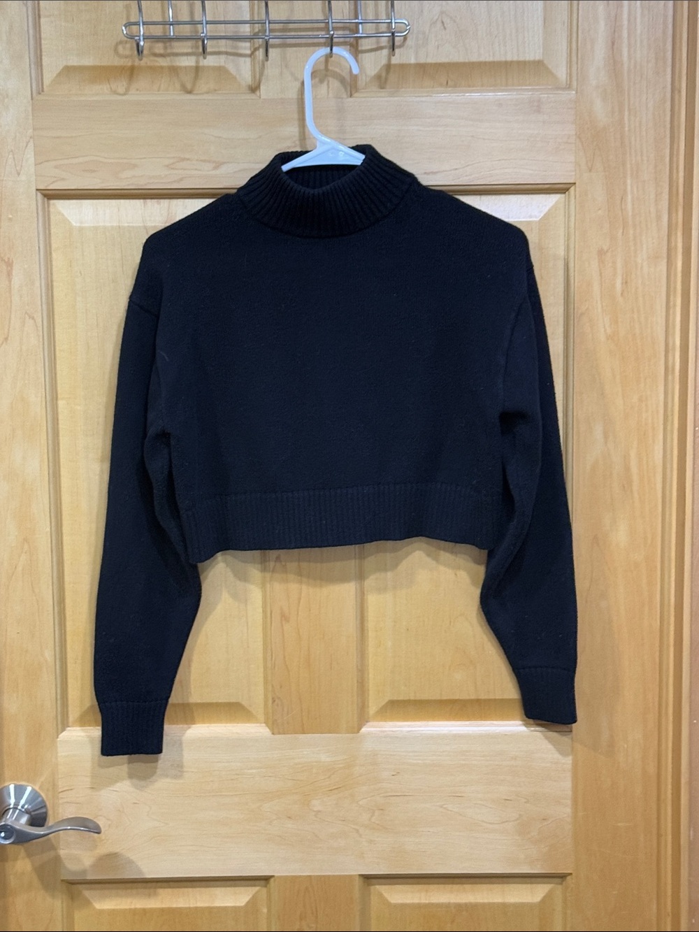 Sunday Best Black Ribbed Mock turtle Neck Sweater size 2xs Aritzia